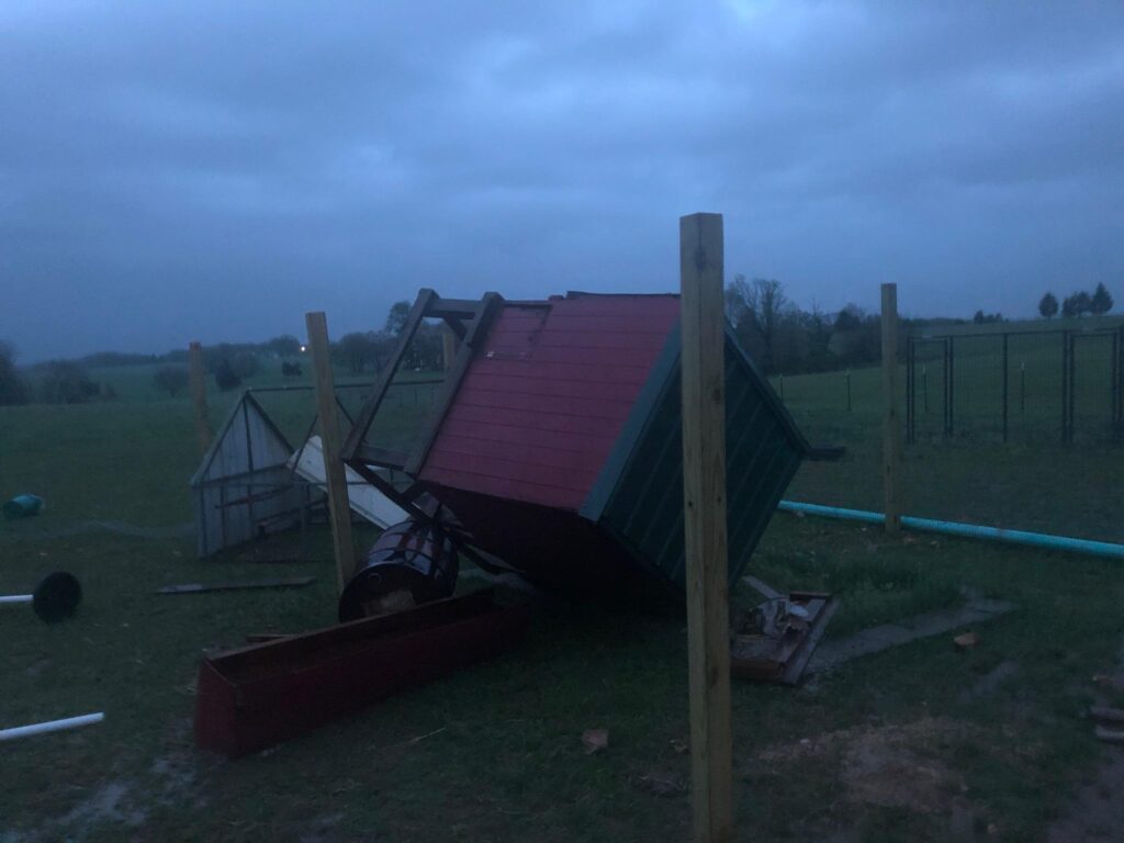 Storm damage in Sparta
